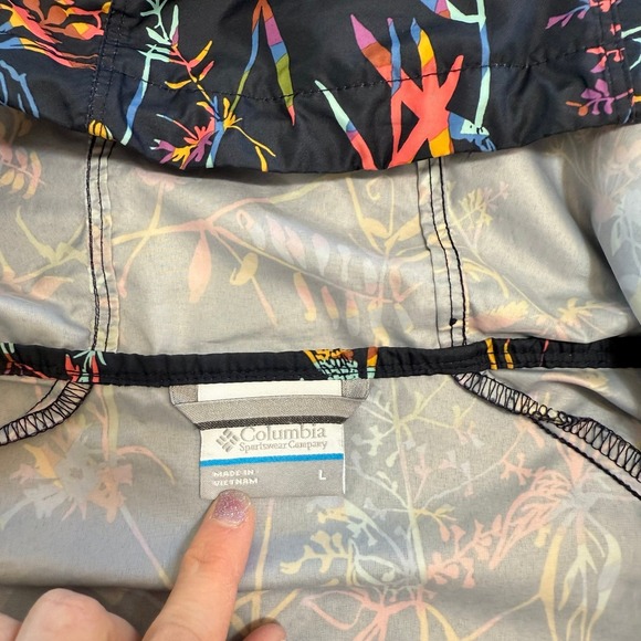 Columbia Black Floral Women's Jacket - Picture 5 of 10
